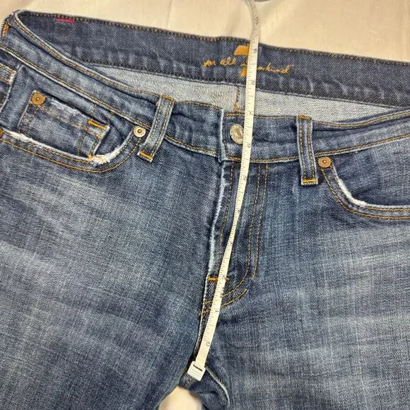 7 For All Mankind Bootcut Jeans Mid Rise Women’s 29 Denim USA Y2K Retro Preppy - Picture 16 of 16